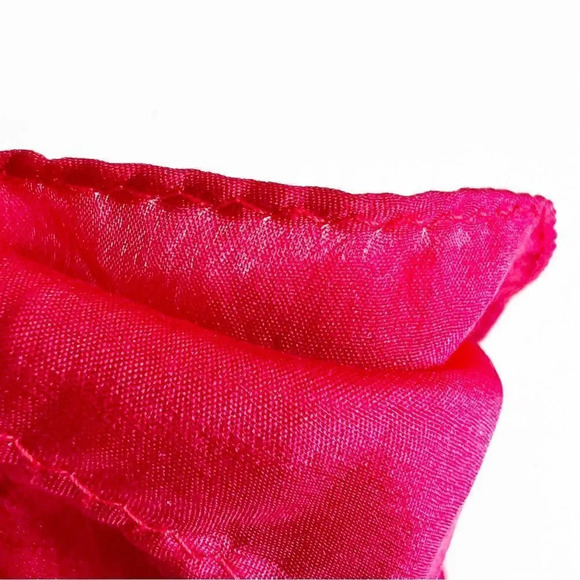 Vintage Van Horn Silk Square Scarf Large Twilly Rolled Hems Head Wrap Europe Red - Picture 4 of 6